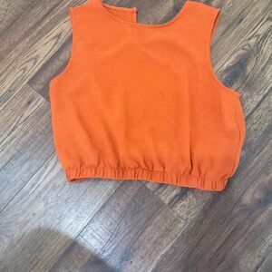 Burnt orange crop top